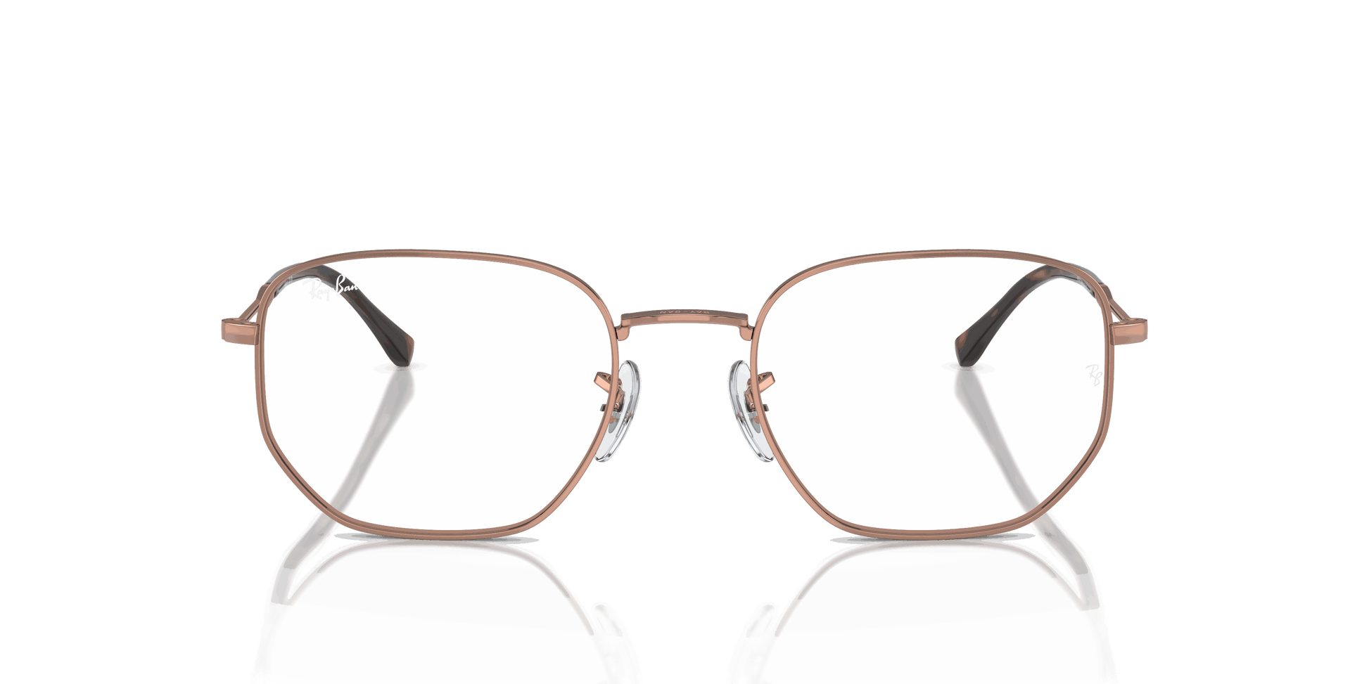 [Clear Lenses, Polished Rose Gold Frame]