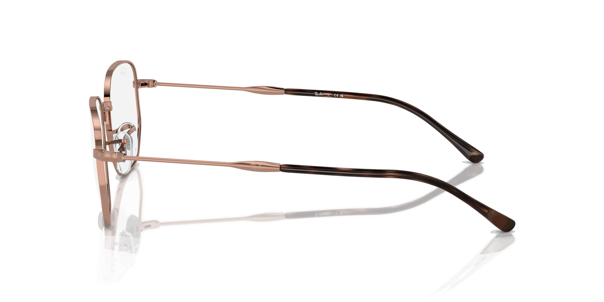 [Clear Lenses, Polished Rose Gold Frame]