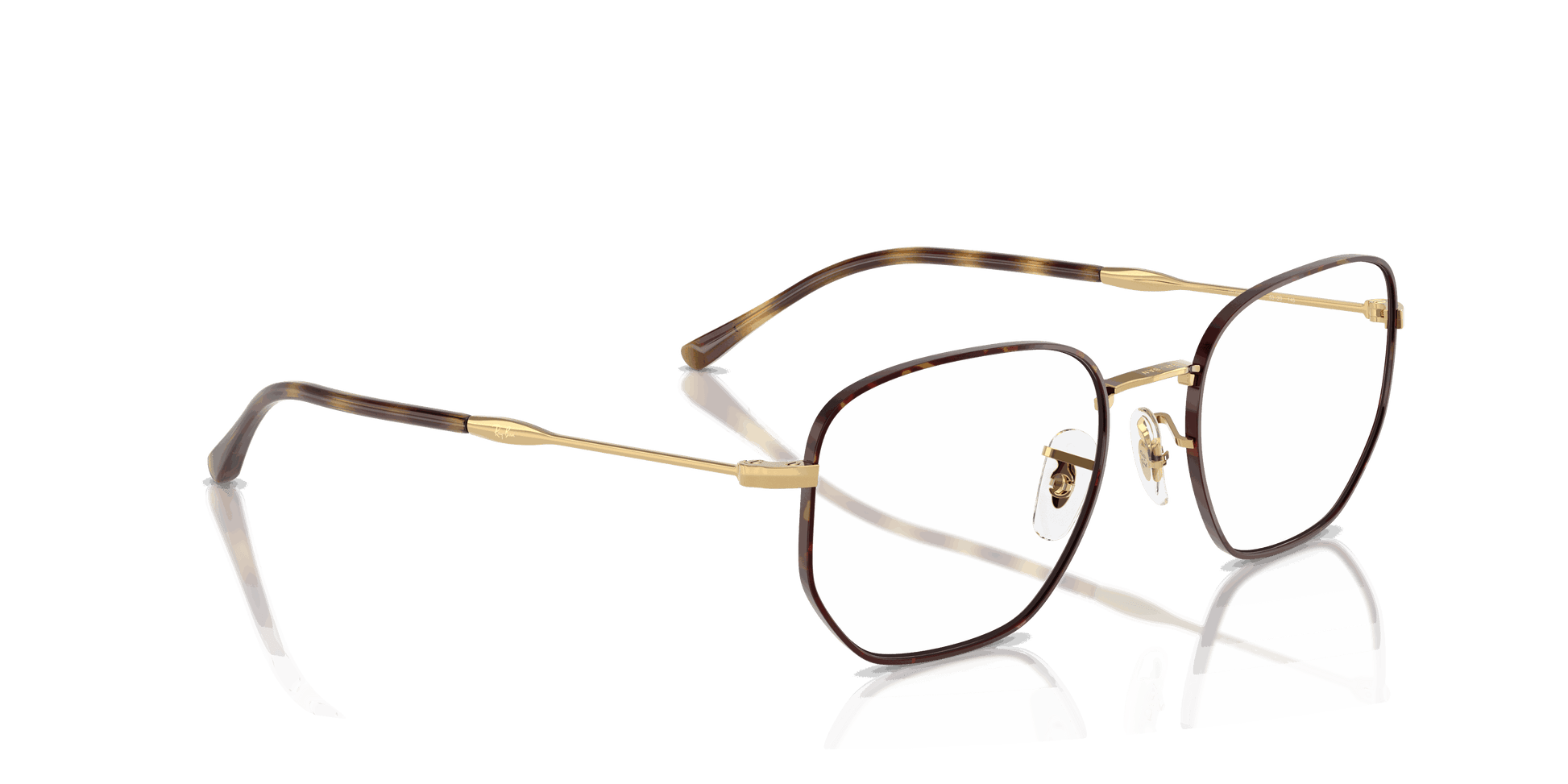 [Clear Lenses, Polished Havana On Arista Frame]