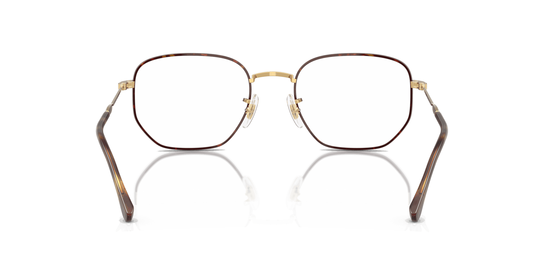 [Clear Lenses, Polished Havana On Arista Frame]