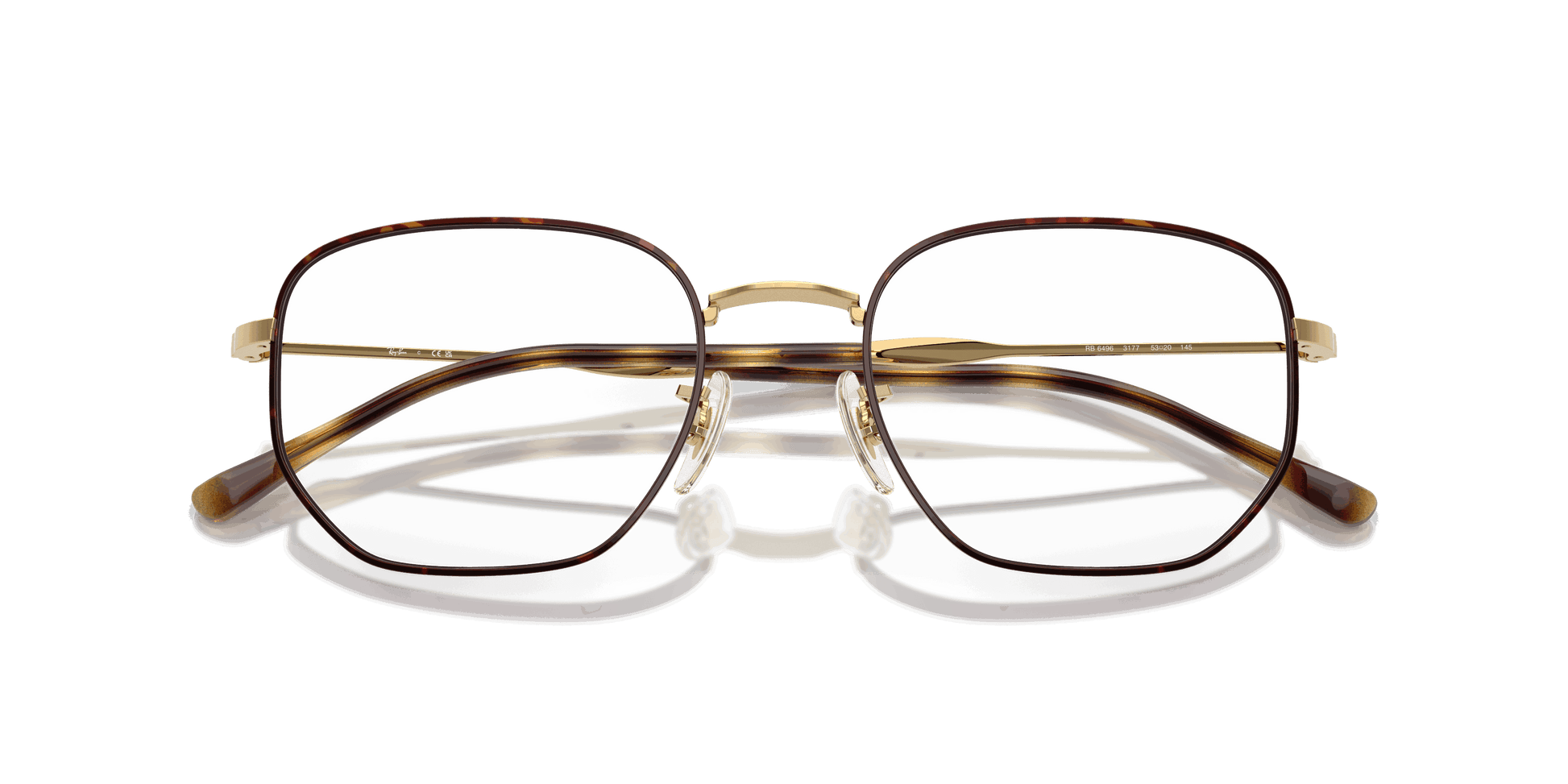[Clear Lenses, Polished Havana On Arista Frame]