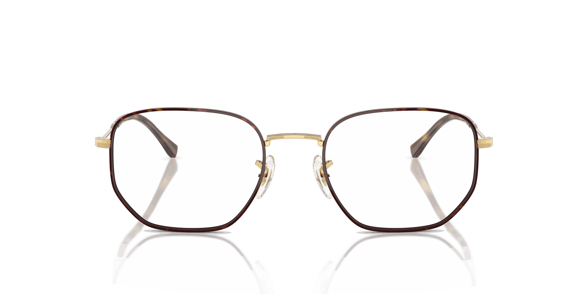 [Clear Lenses, Polished Havana On Arista Frame]
