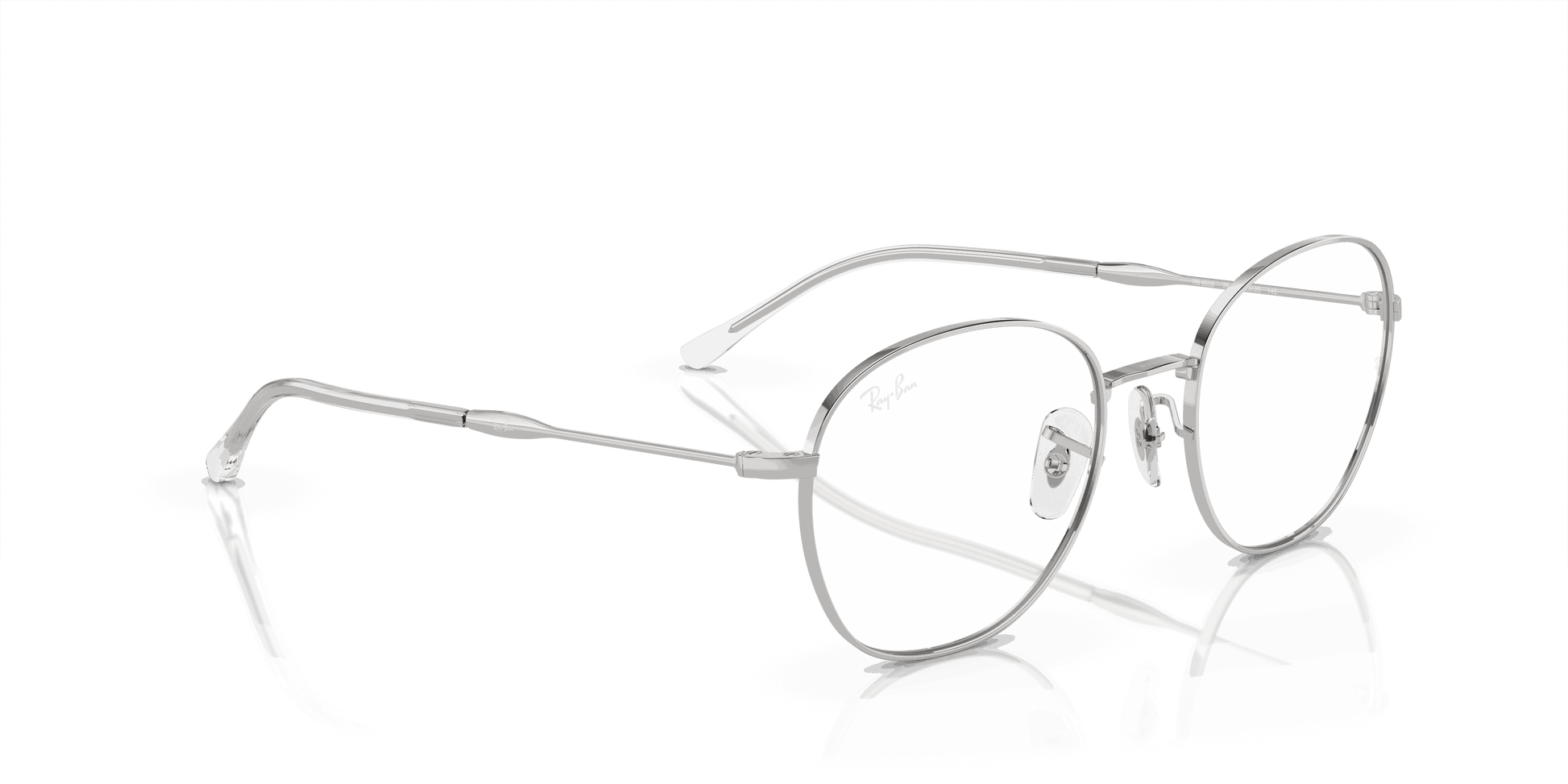 [Demo Lens Lenses, Polished Silver Frame]