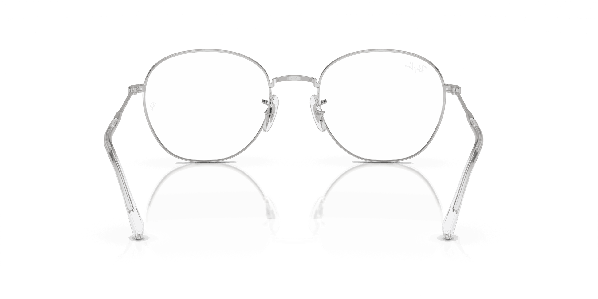 [Demo Lens Lenses, Polished Silver Frame]