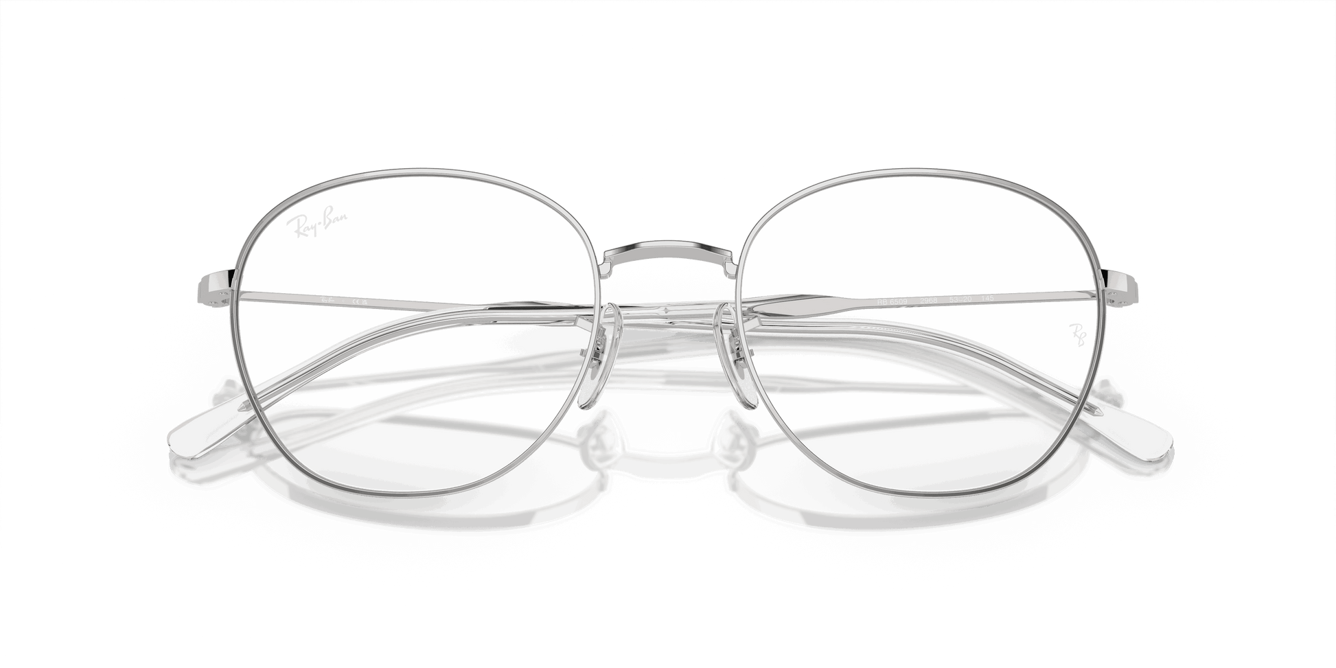 [Demo Lens Lenses, Polished Silver Frame]