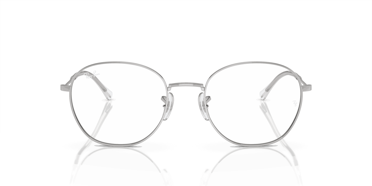 [Demo Lens Lenses, Polished Silver Frame]