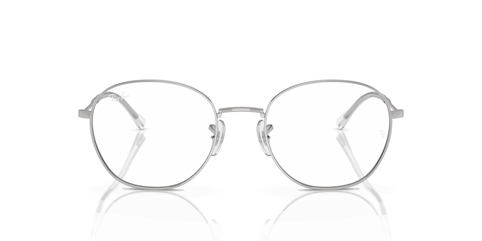 [Demo Lens Lenses, Polished Silver Frame]