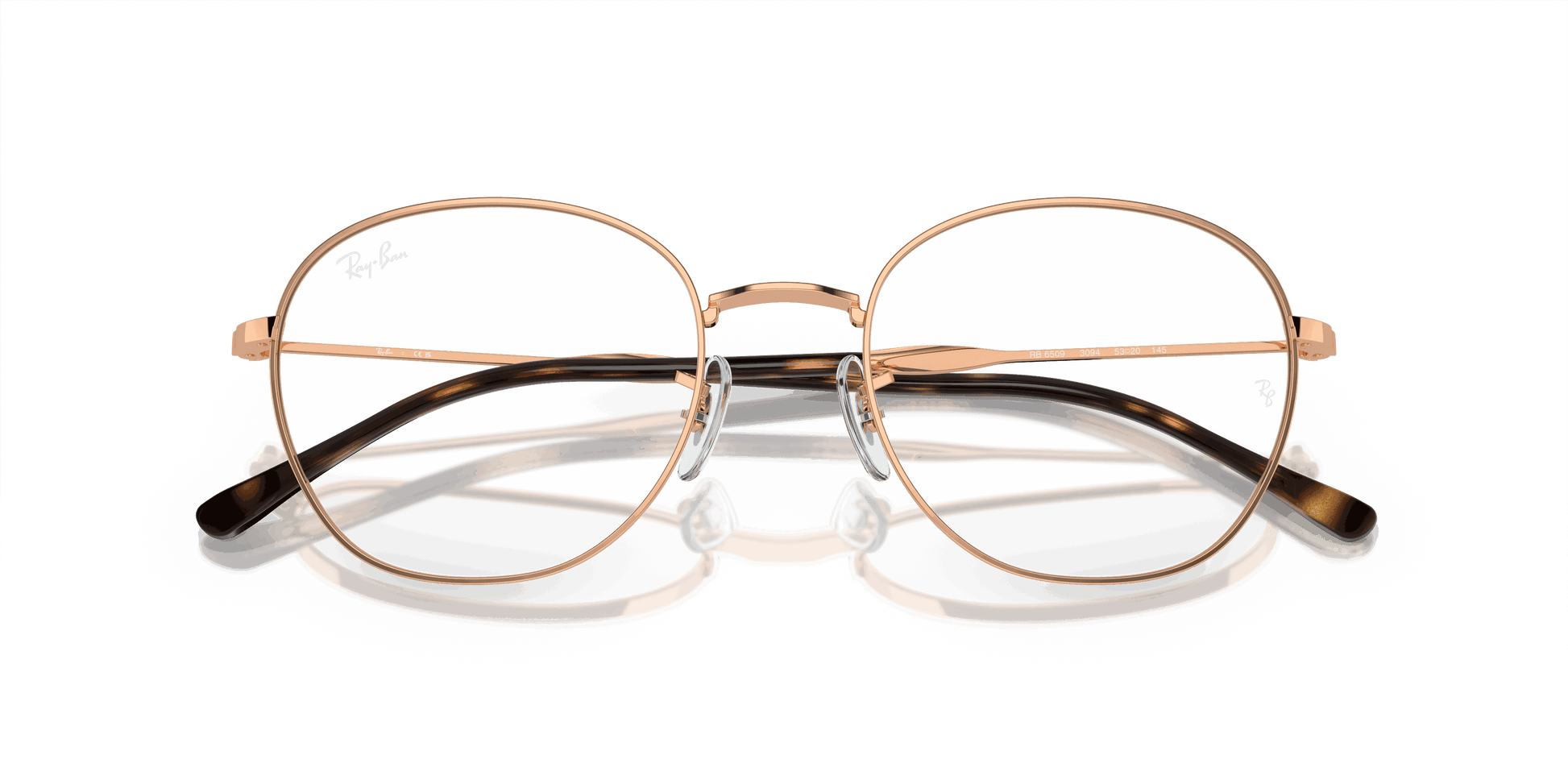 [Demo Lens Lenses, Polished Rose Gold Frame]