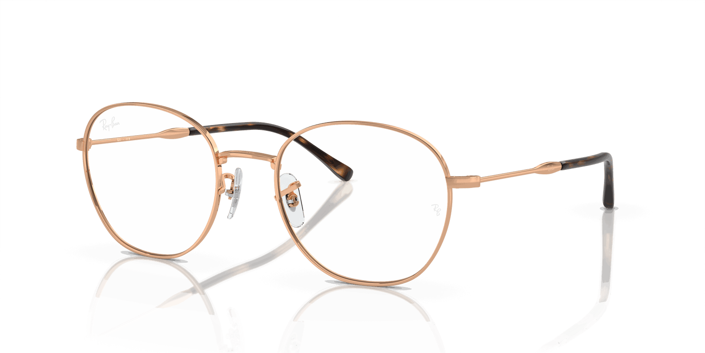 [Demo Lens Lenses, Polished Rose Gold Frame]