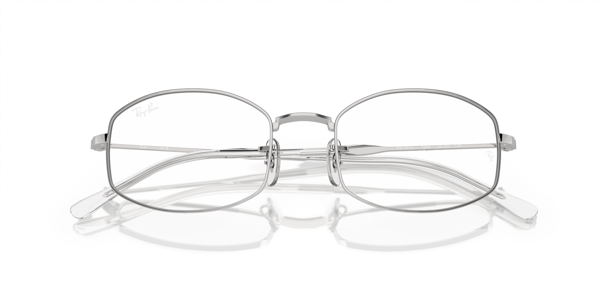 [Clear Lenses, Polished Silver Frame]