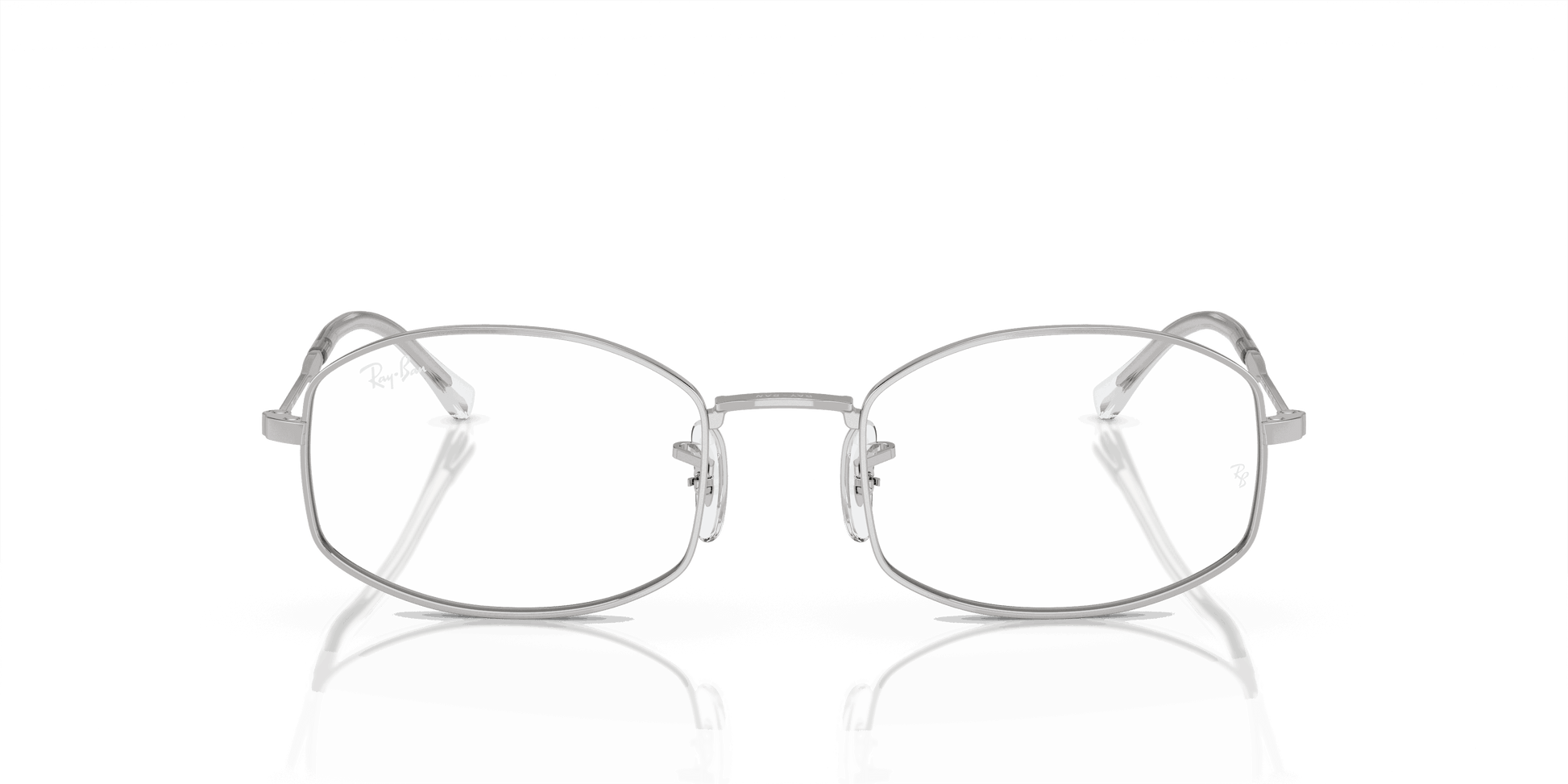 [Clear Lenses, Polished Silver Frame]