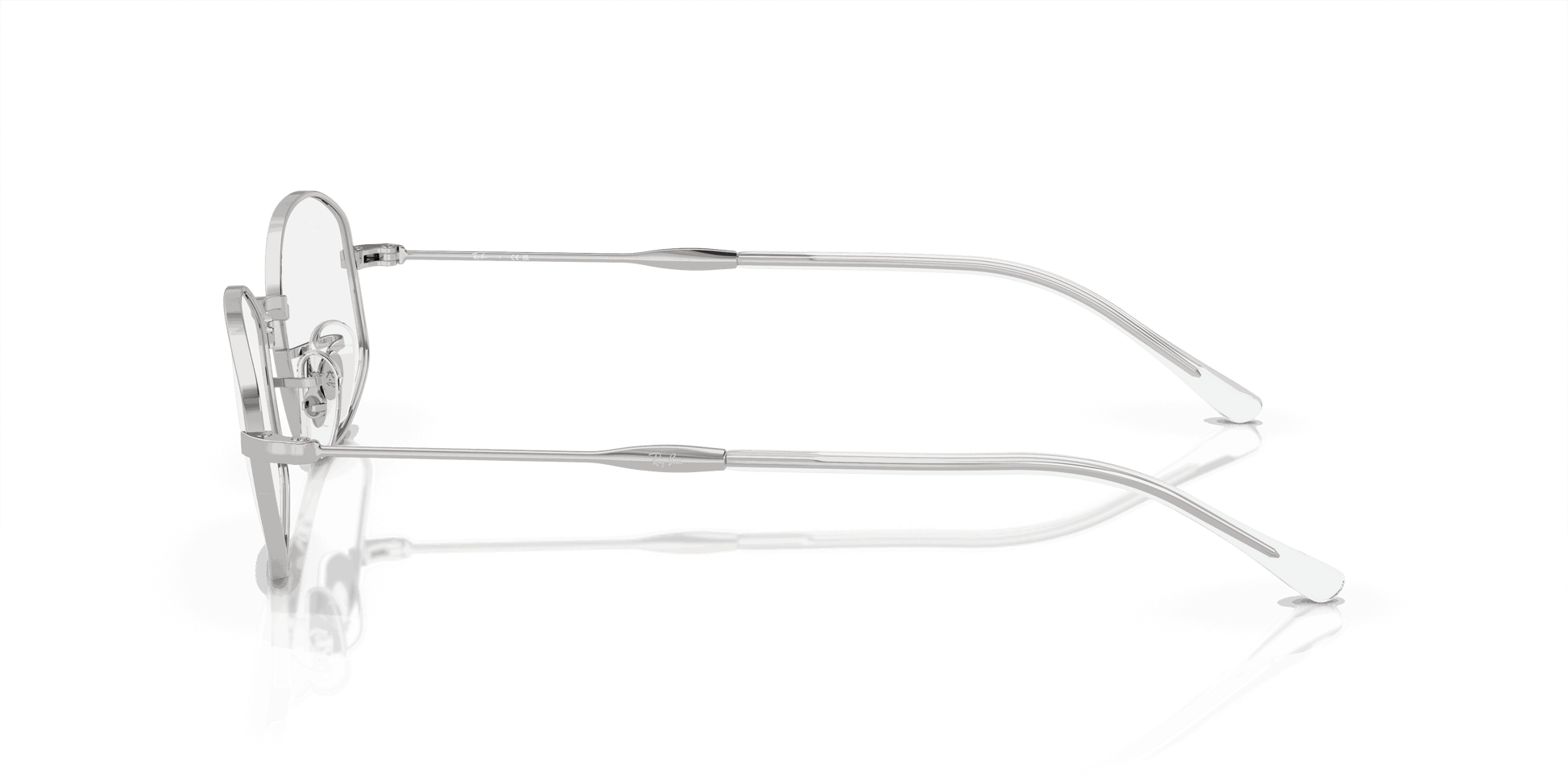 [Clear Lenses, Polished Silver Frame]