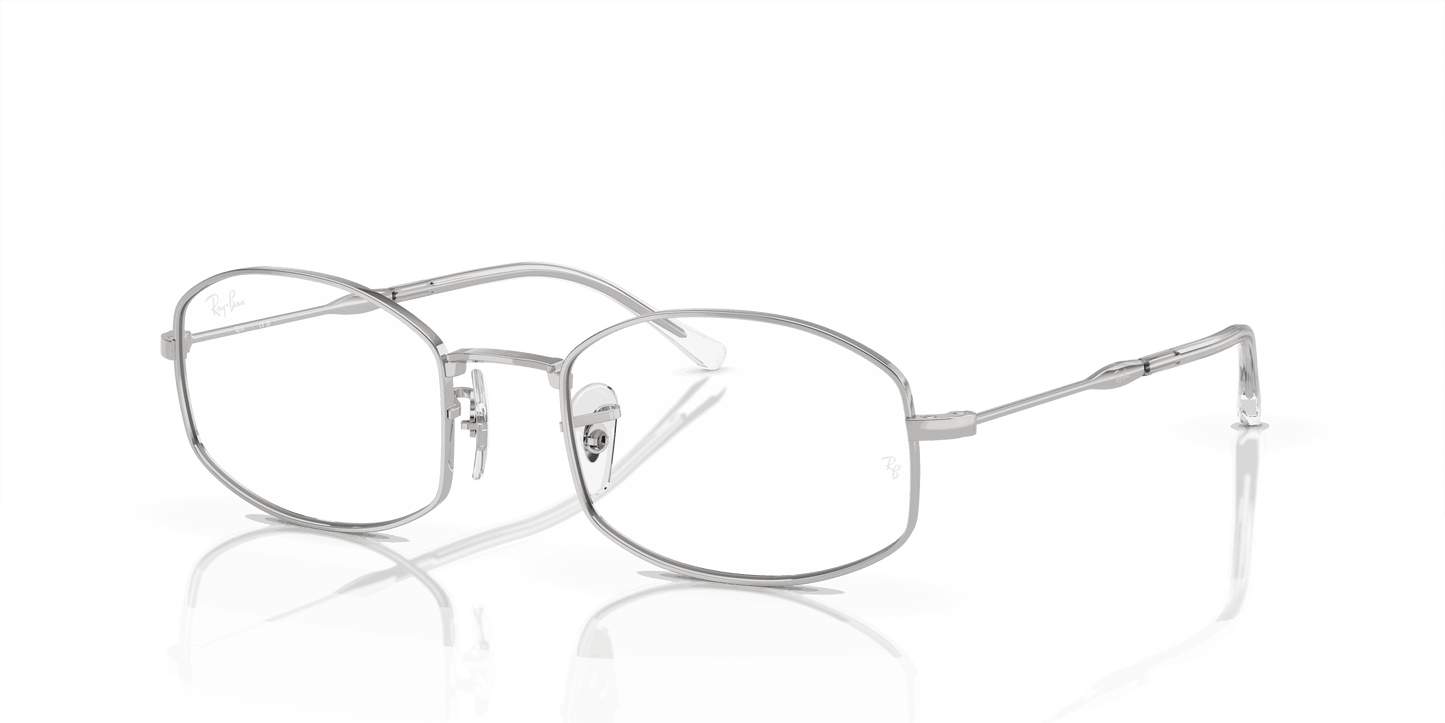 [Clear Lenses, Polished Silver Frame]