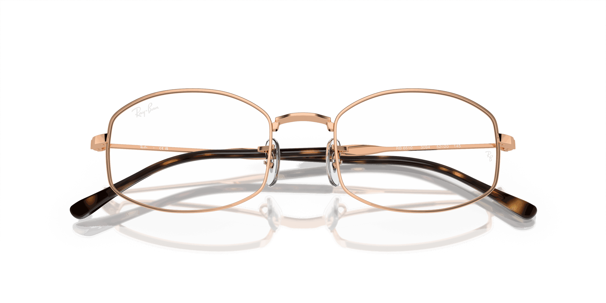 [Demo Lens Lenses, Polished Rose Gold Frame]