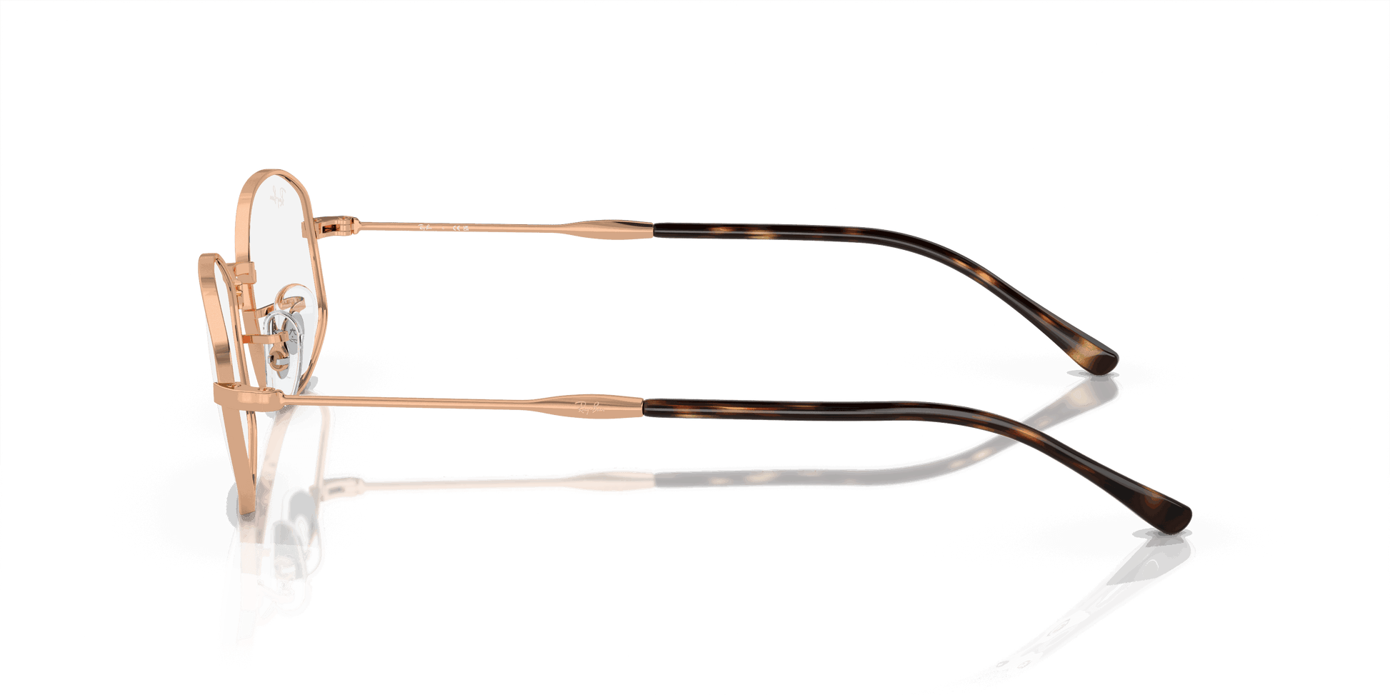 [Demo Lens Lenses, Polished Rose Gold Frame]