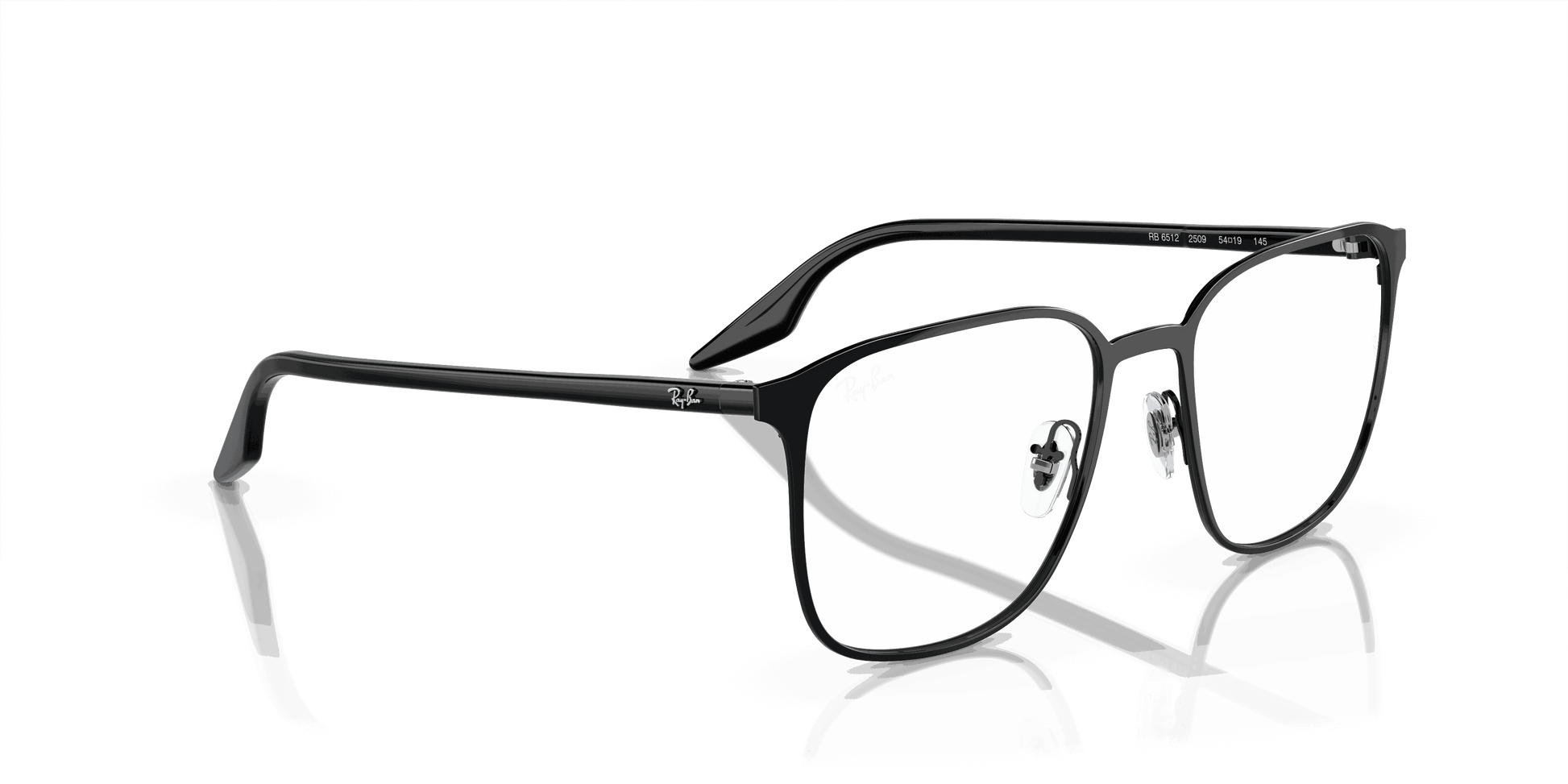 [Clear Lenses, Polished Black Frame]