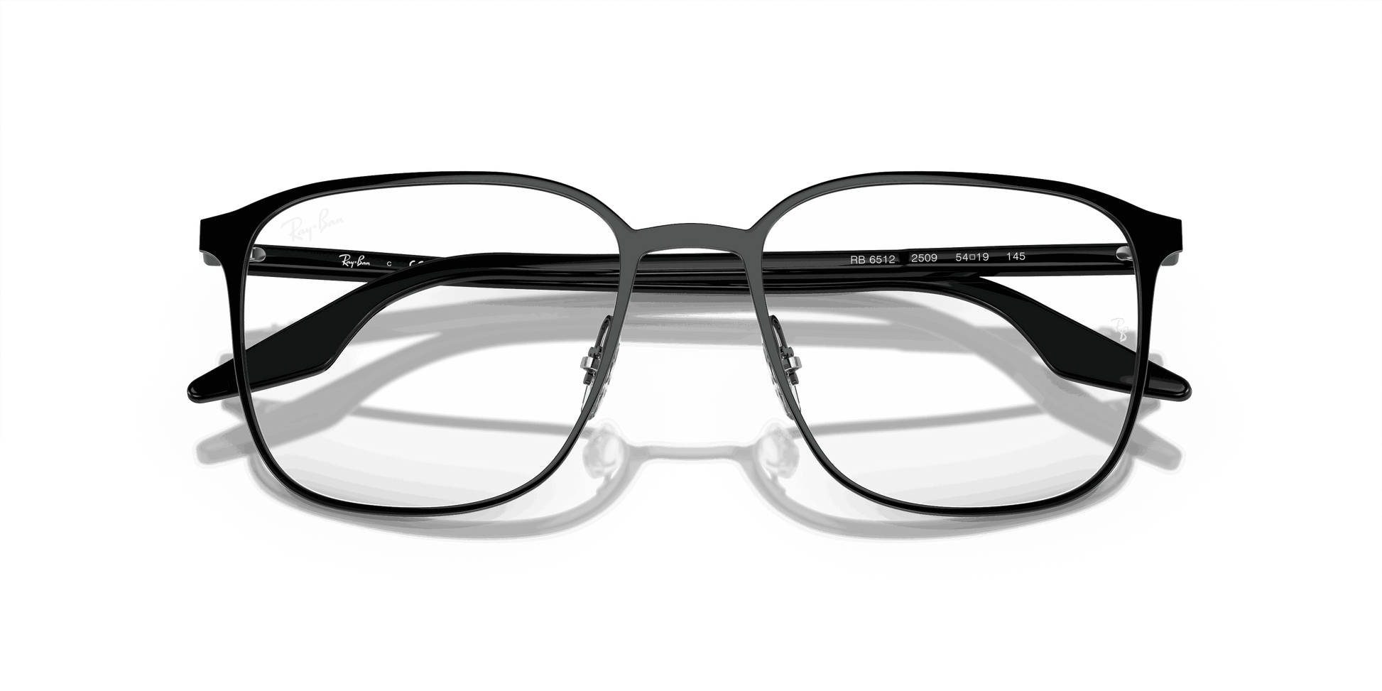 [Clear Lenses, Polished Black Frame]