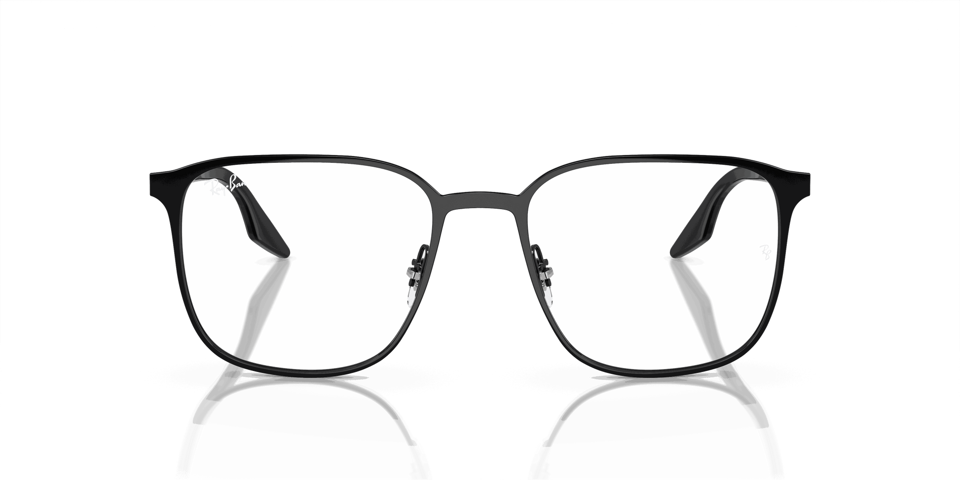 [Clear Lenses, Polished Black Frame]