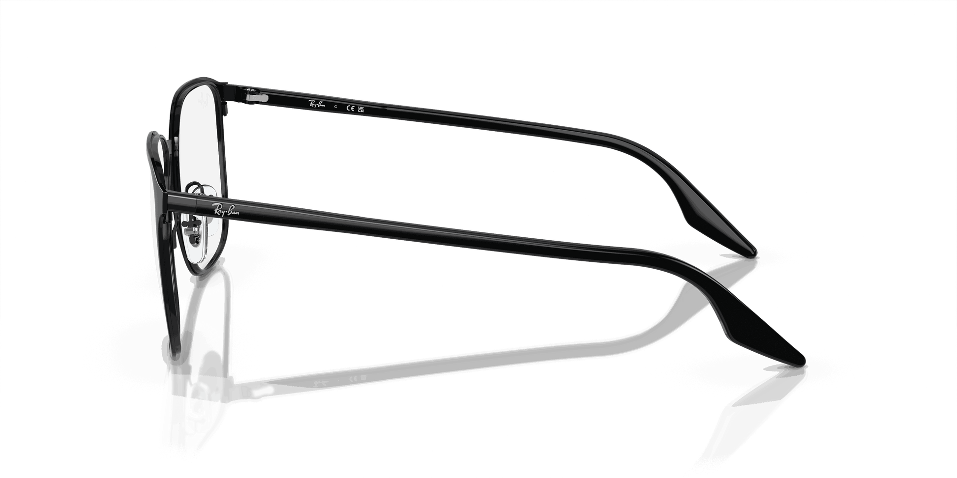 [Clear Lenses, Polished Black Frame]