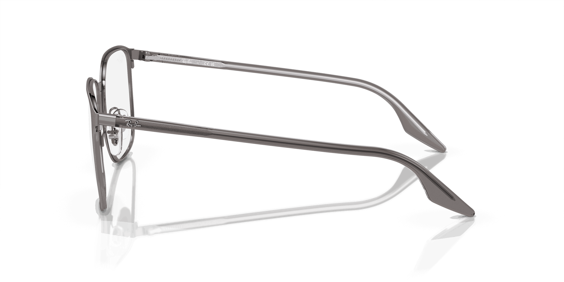 [Clear Lenses, Polished Gunmetal Frame]