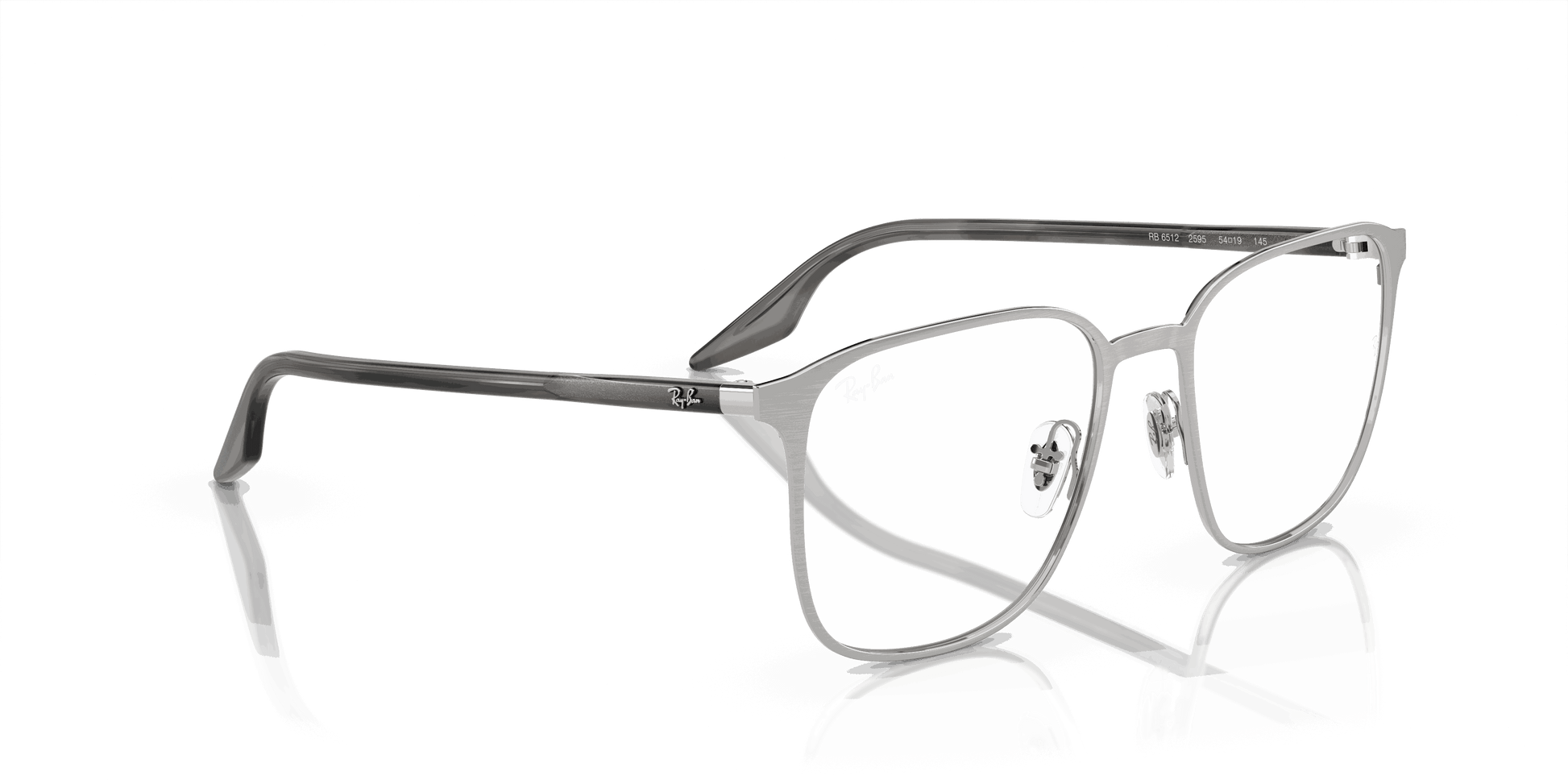 [Demo Lens Lenses, Polished Silver Frame]