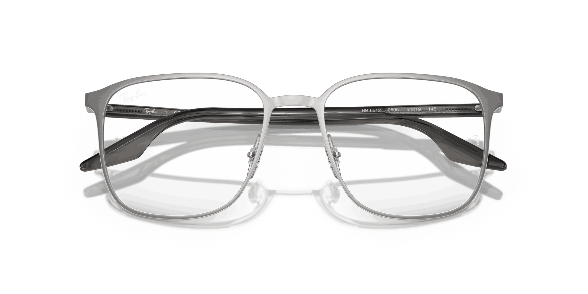 [Demo Lens Lenses, Polished Silver Frame]