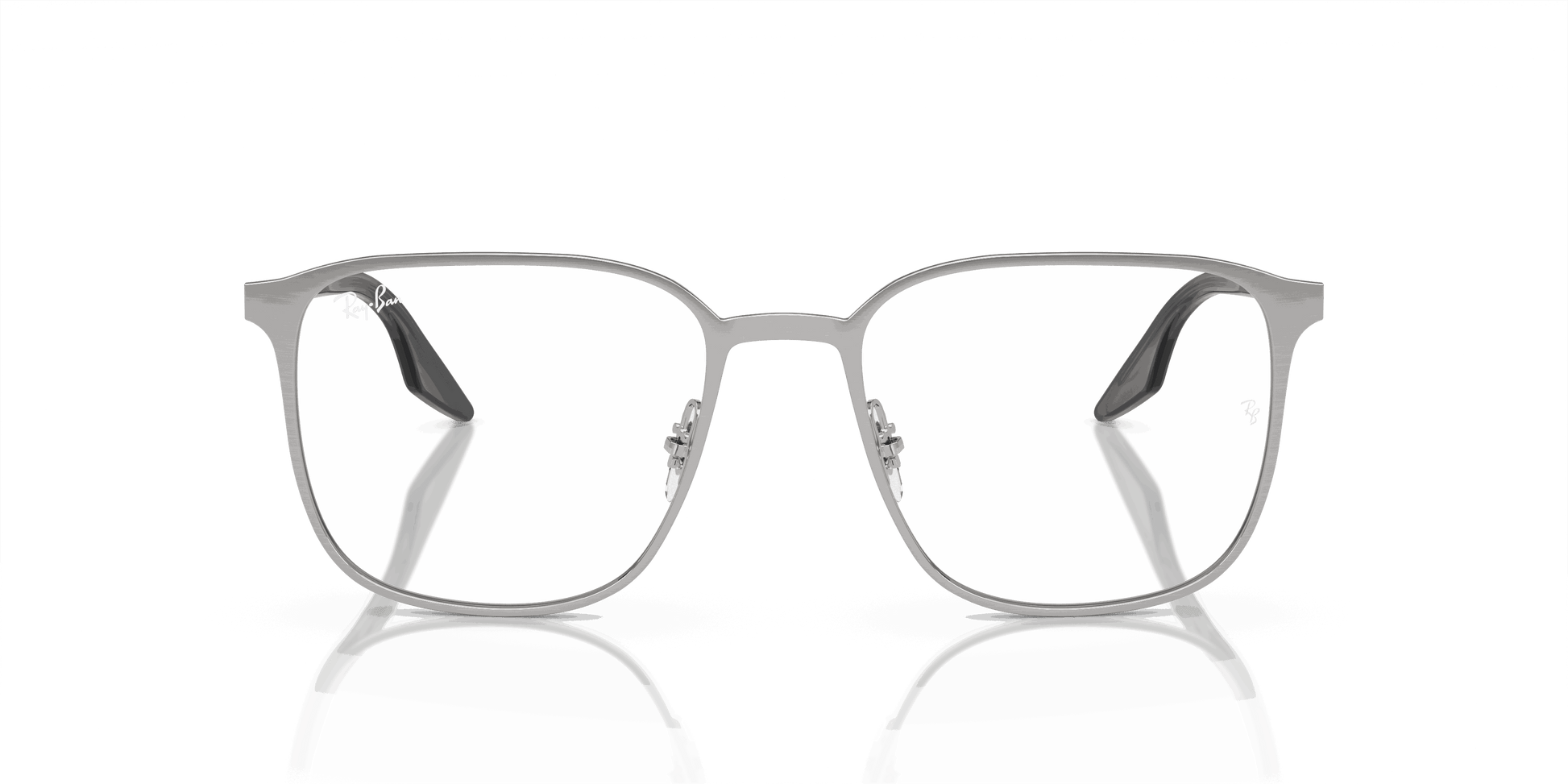 [Demo Lens Lenses, Polished Silver Frame]