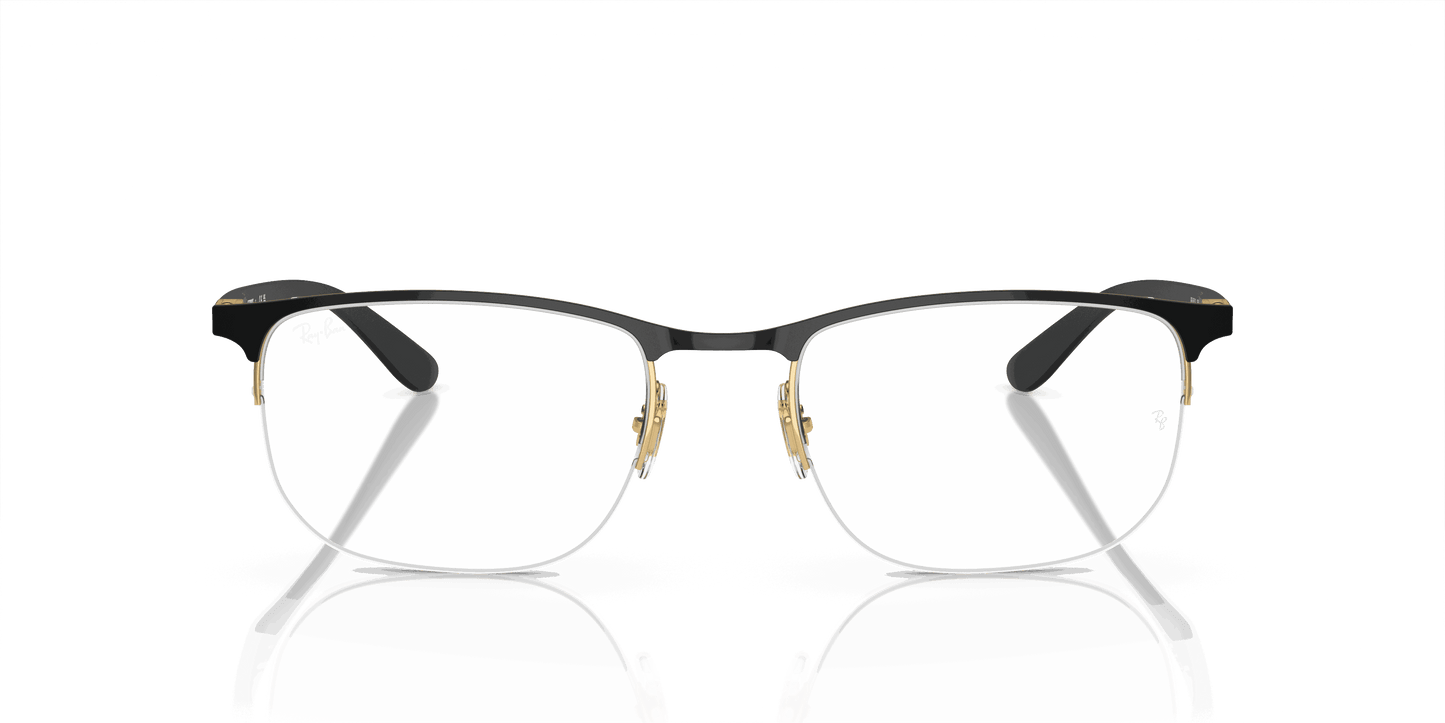 [Clear Lenses, Polished Black On Gold Frame]