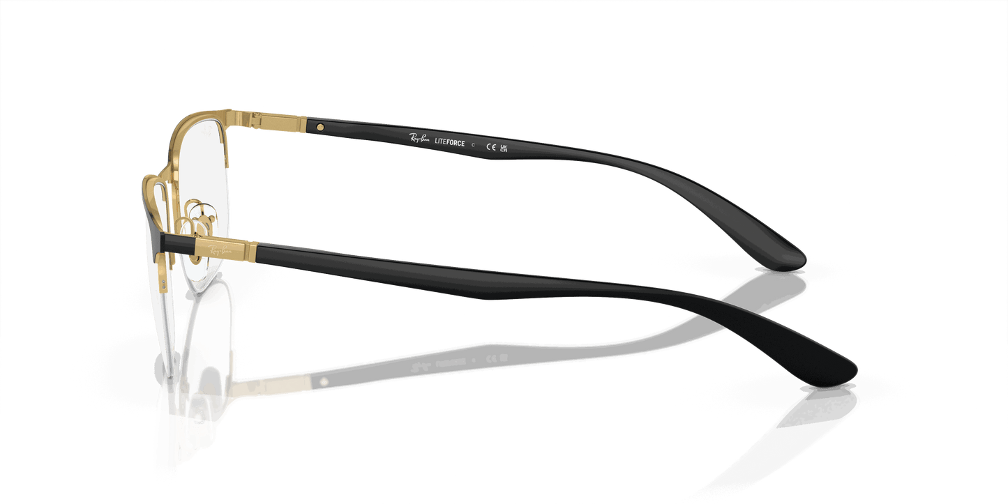 [Clear Lenses, Polished Black On Gold Frame]