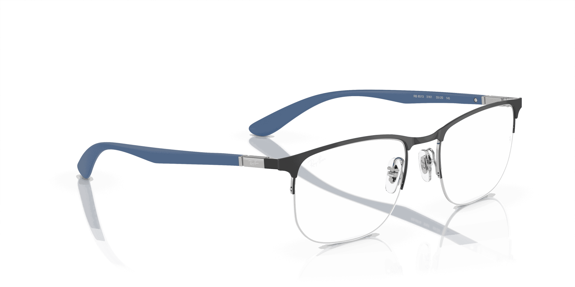 [Clear Lenses, Polished Black Frame]
