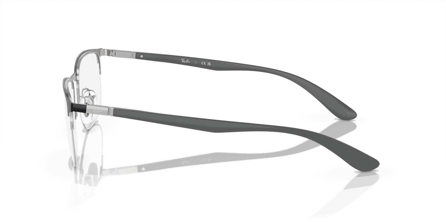 [Clear Lenses, Polished Black On Silver Frame]