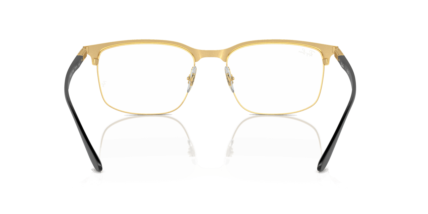 [Clear Lenses, Polished Black On Gold Frame]