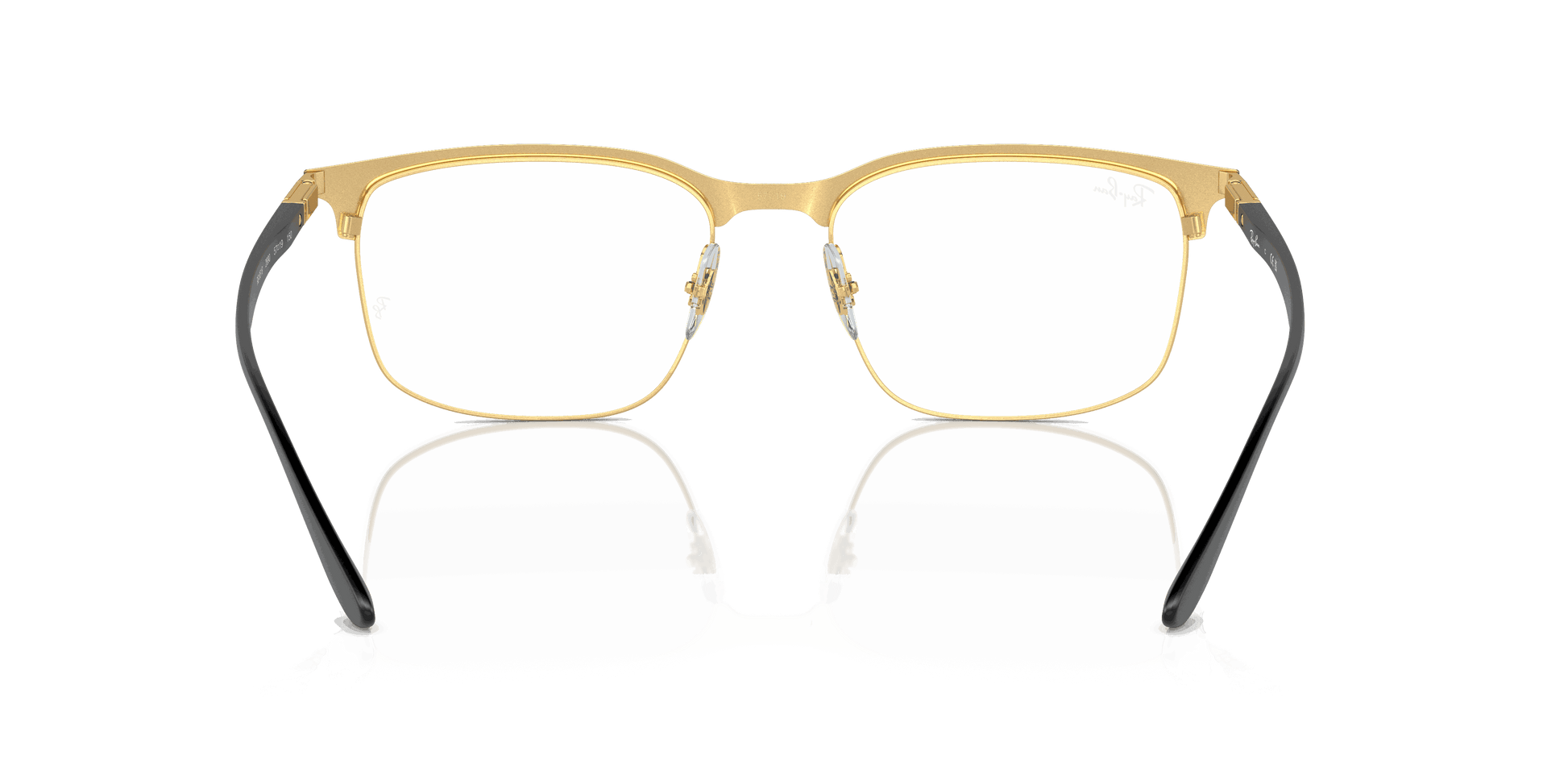 [Clear Lenses, Polished Black On Gold Frame]