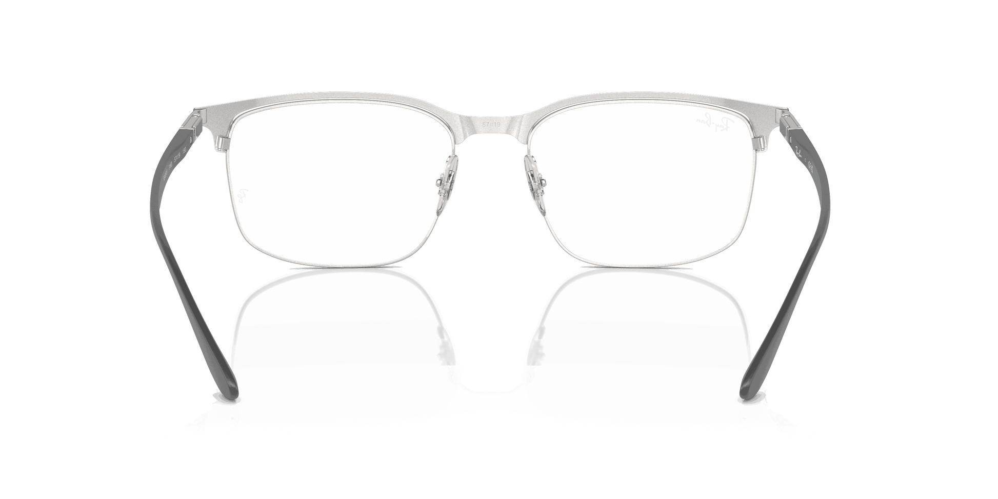 [Clear Lenses, Polished Black On Silver Frame]