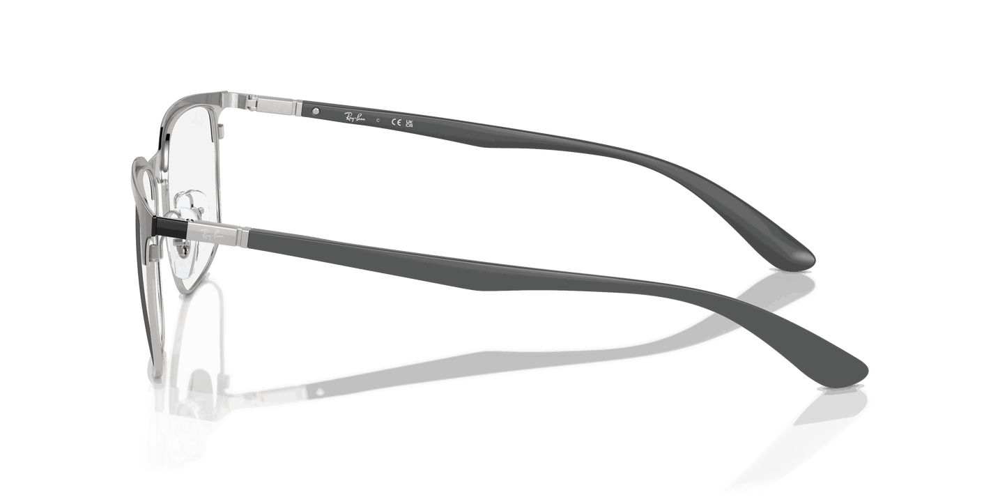 [Clear Lenses, Polished Black On Silver Frame]
