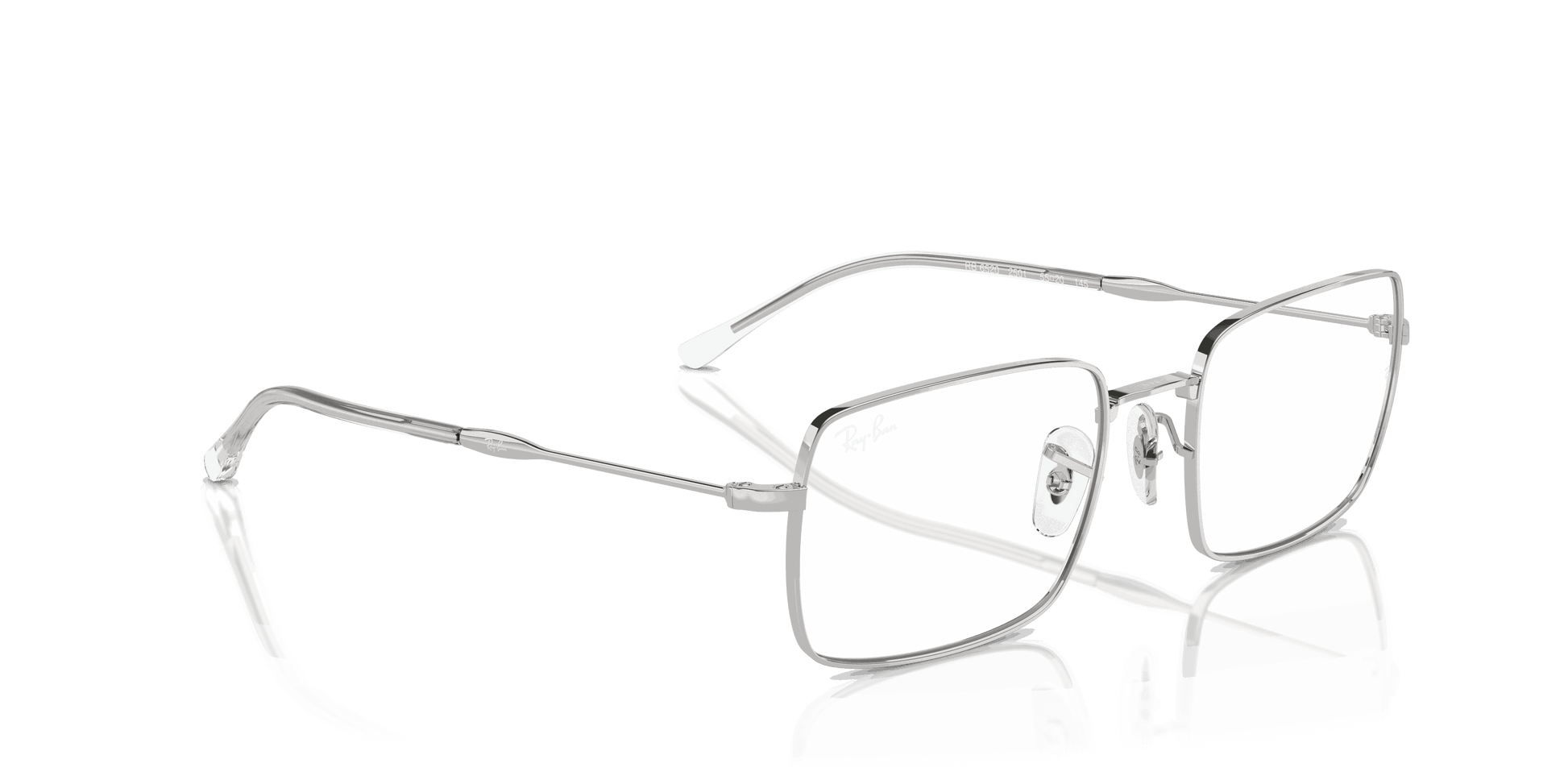 [Clear Lenses, Polished Silver Frame]