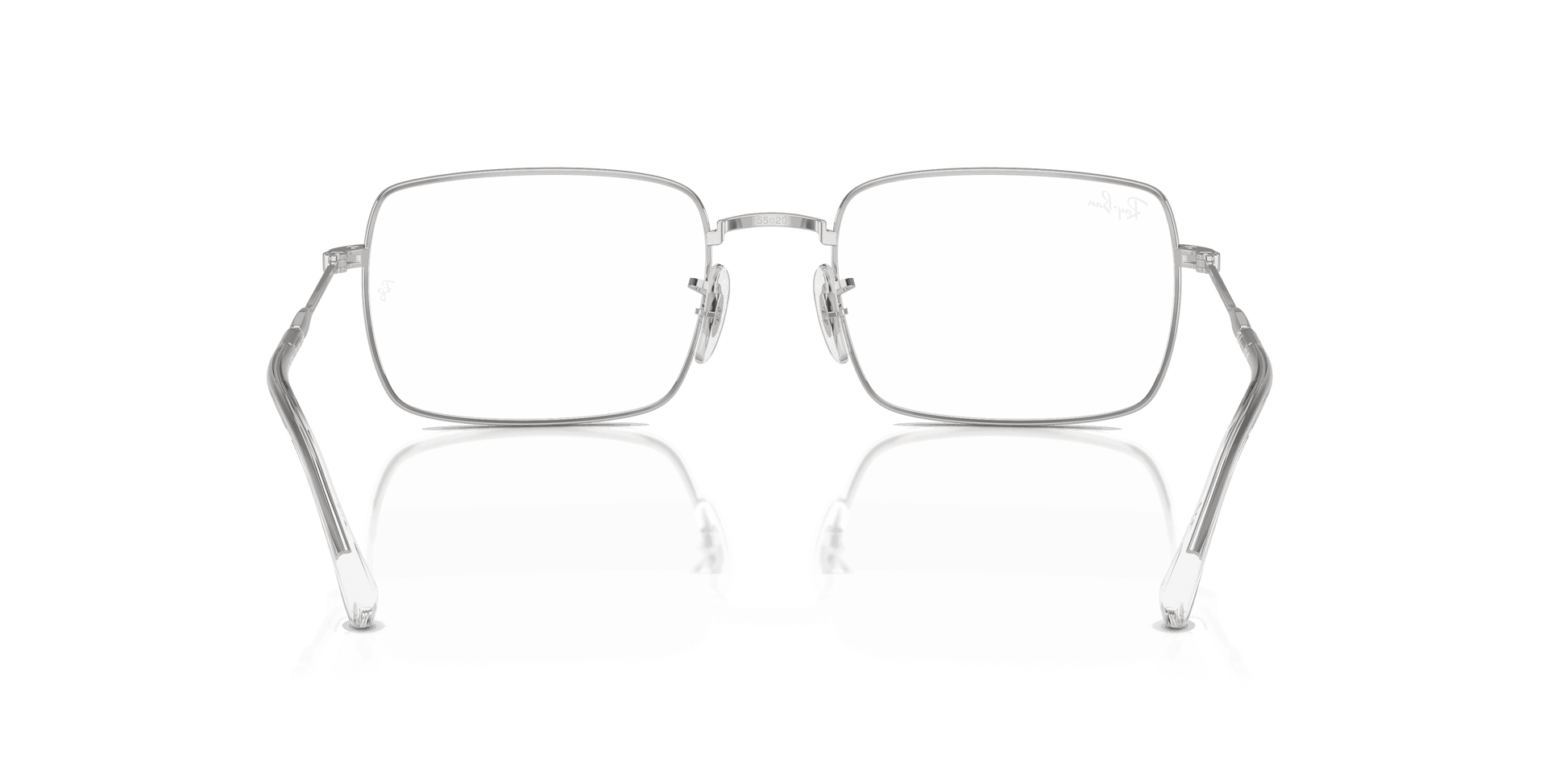 [Clear Lenses, Polished Silver Frame]