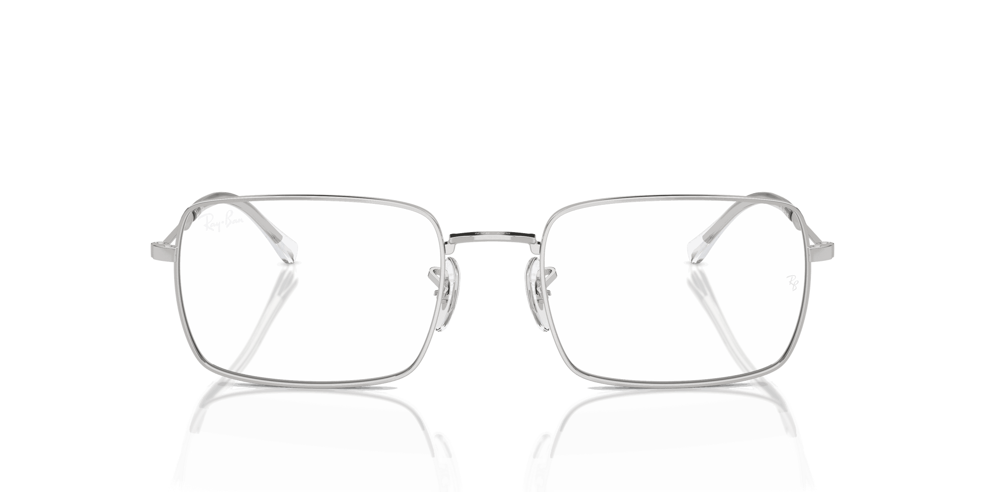 [Clear Lenses, Polished Silver Frame]