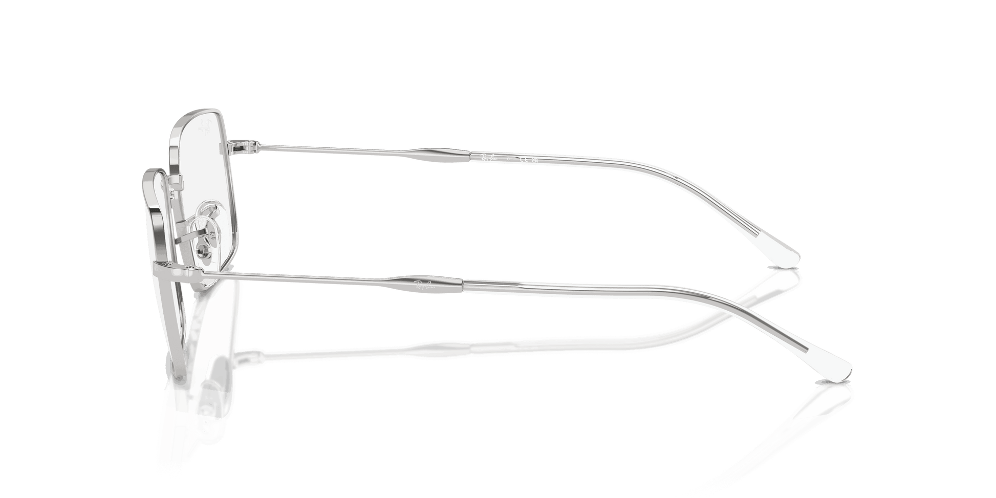 [Clear Lenses, Polished Silver Frame]
