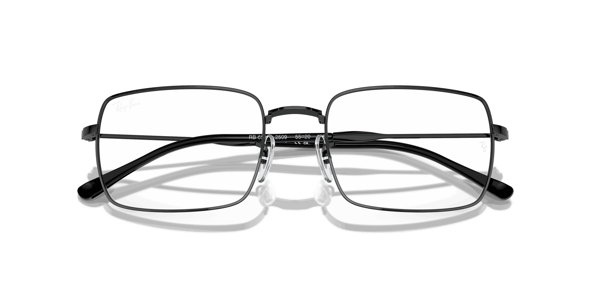 [Clear Lenses, Polished Black Frame]