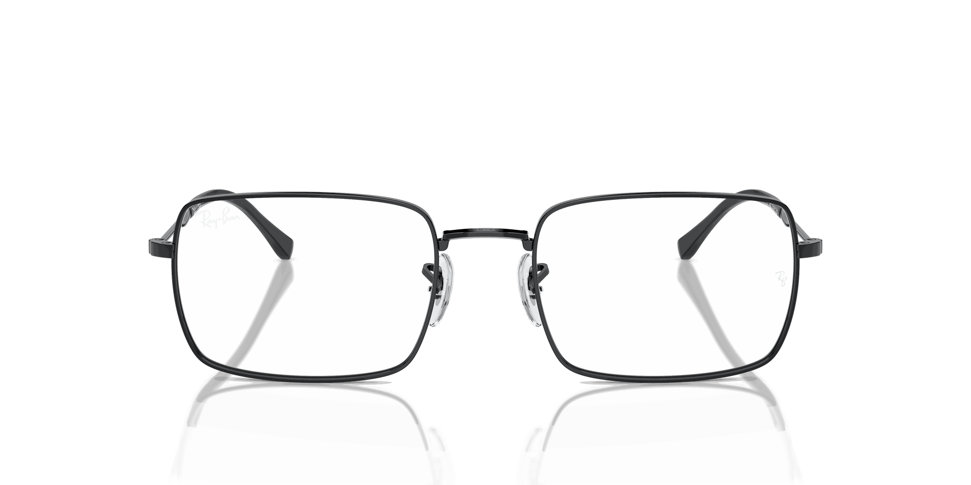 [Clear Lenses, Polished Black Frame]
