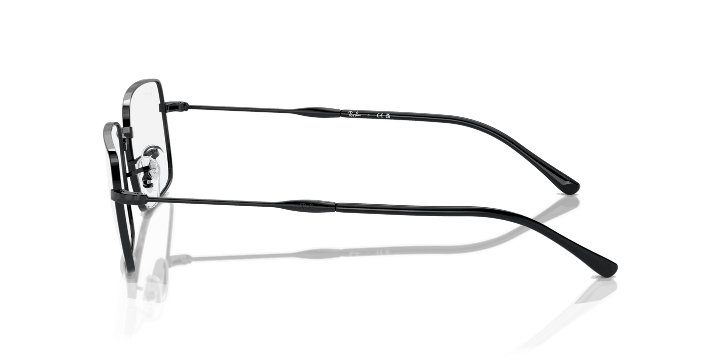 [Clear Lenses, Polished Black Frame]