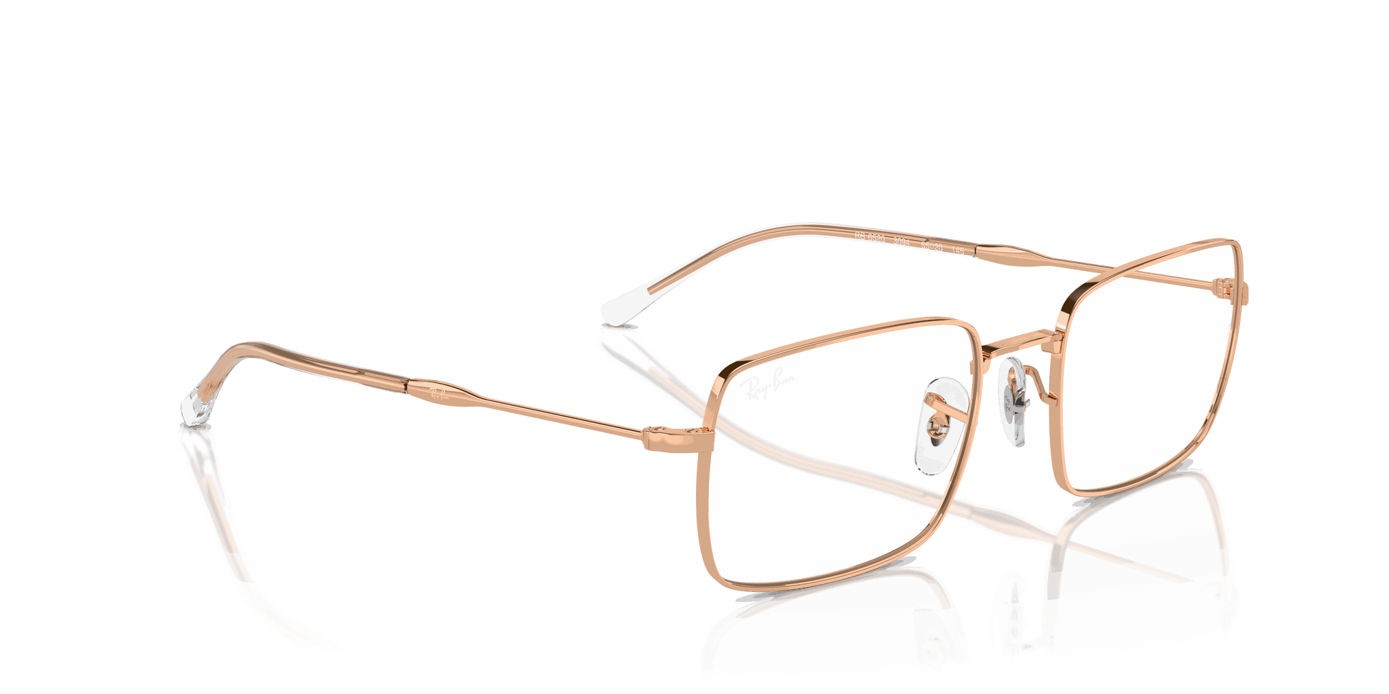 [Clear Lenses, Polished Rose Gold Frame]
