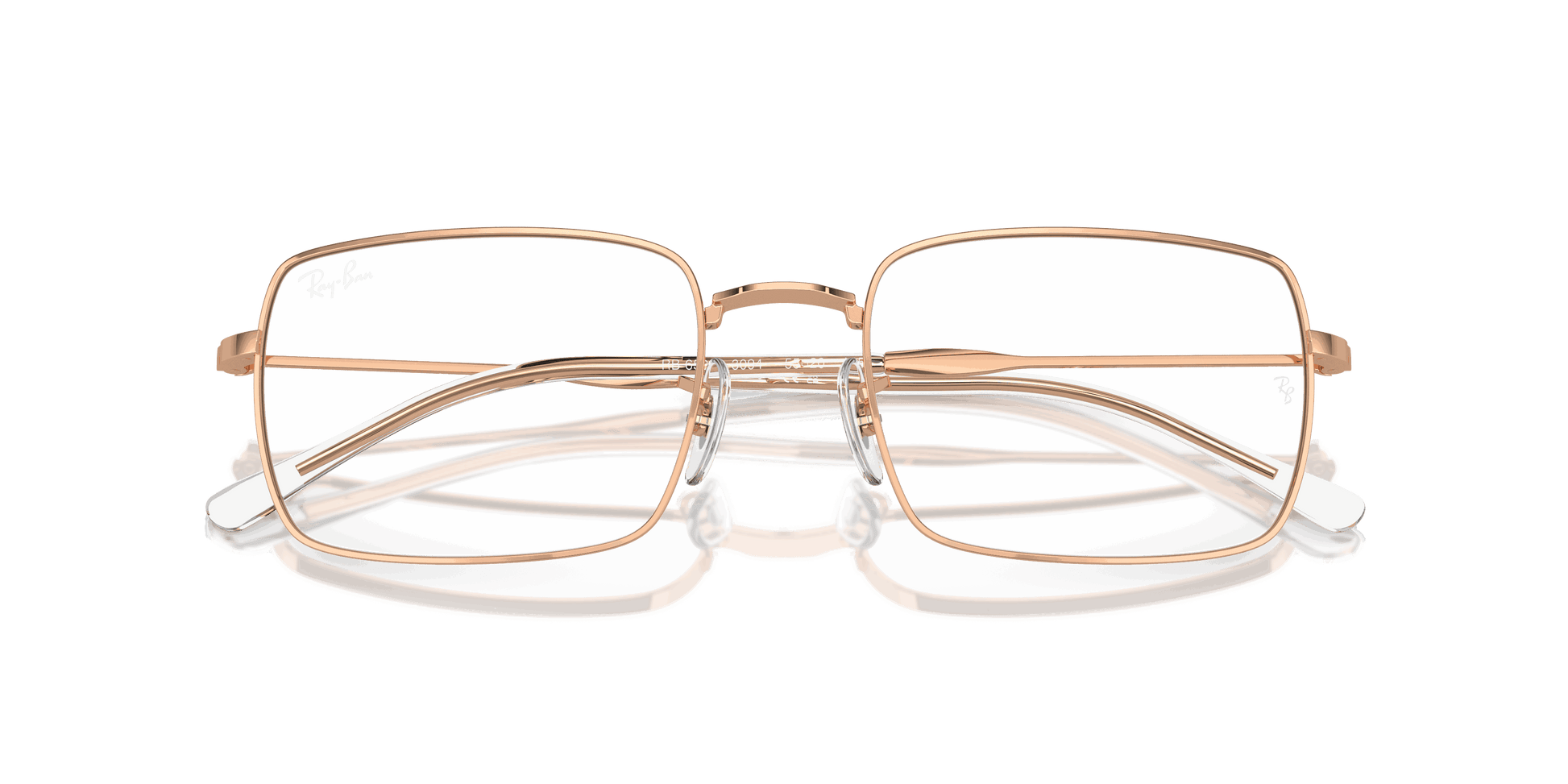 [Clear Lenses, Polished Rose Gold Frame]