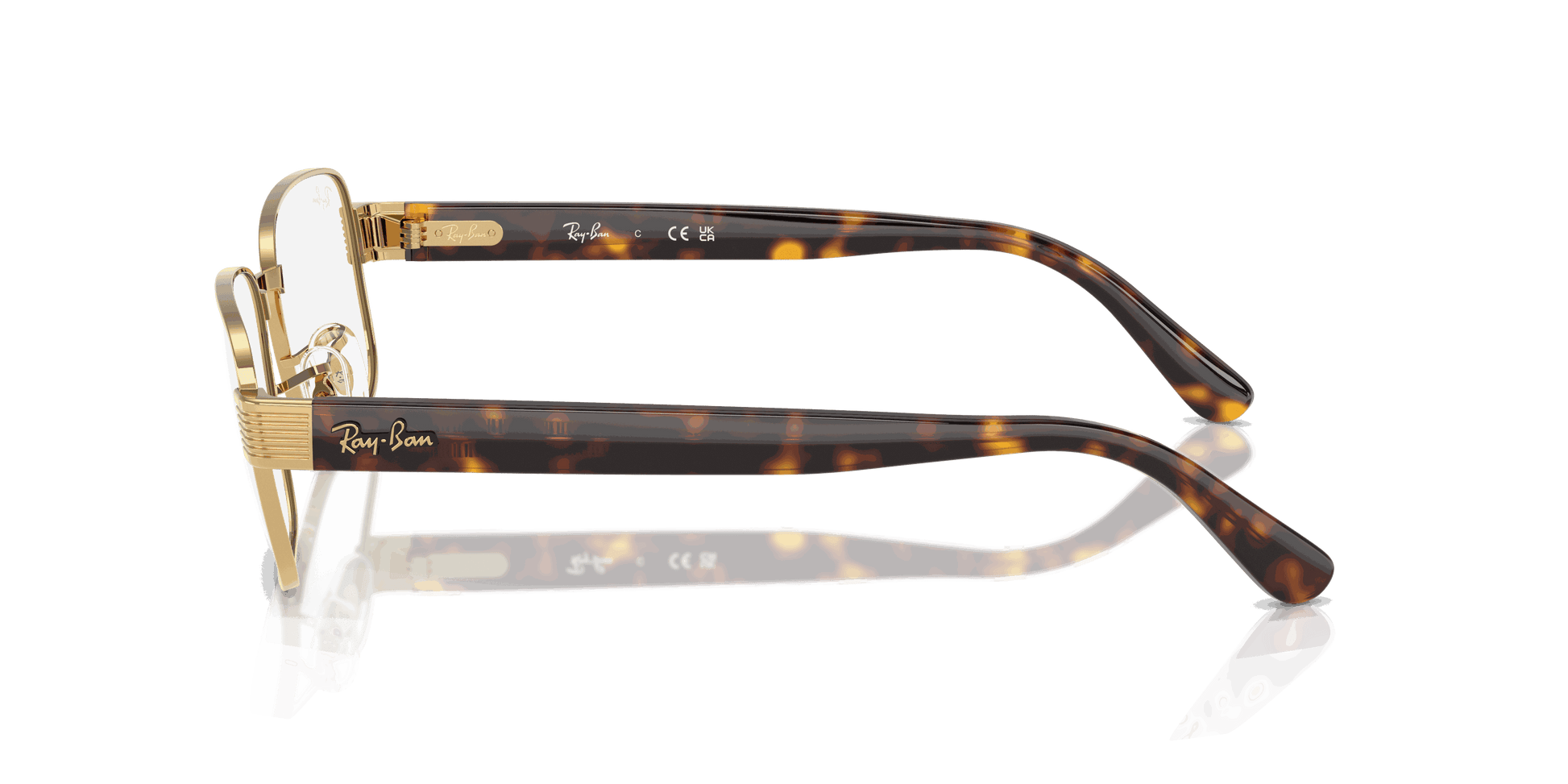 [Clear Lenses, Polished Arista Gold Frame]