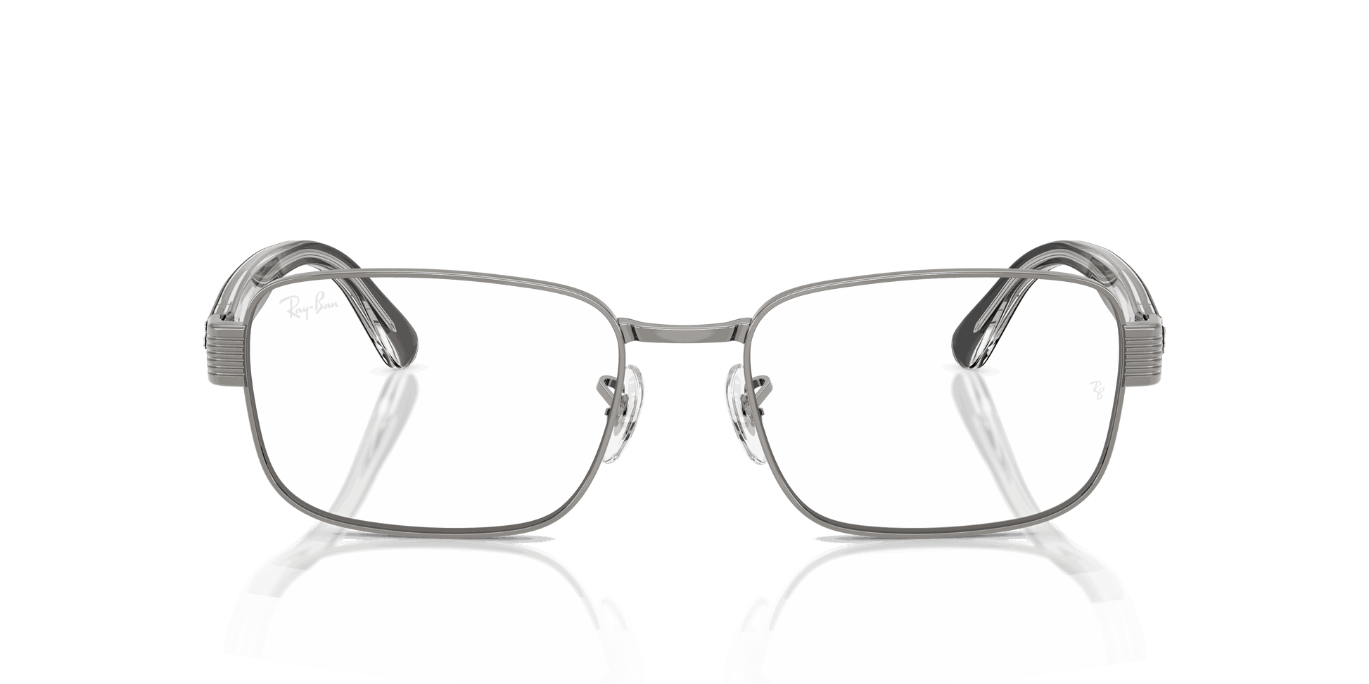 [Clear Lenses, Polished Gunmetal Frame]