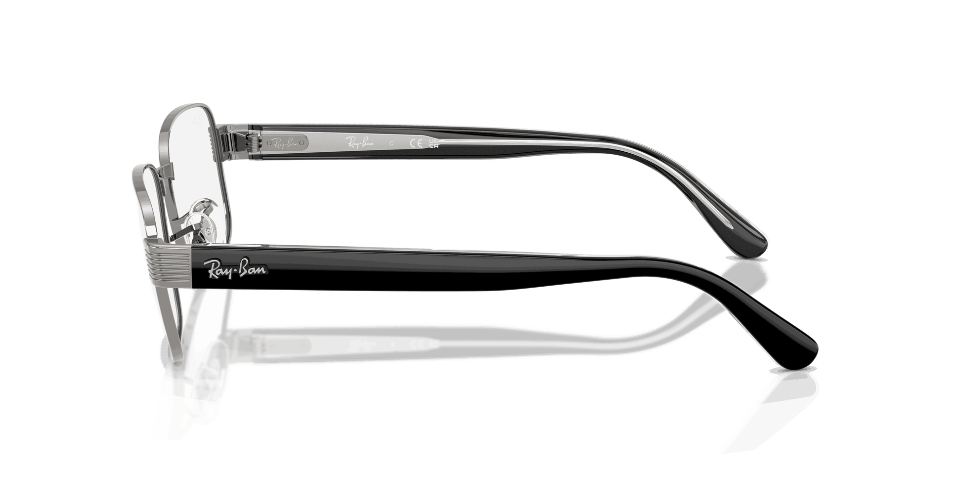 [Clear Lenses, Polished Gunmetal Frame]