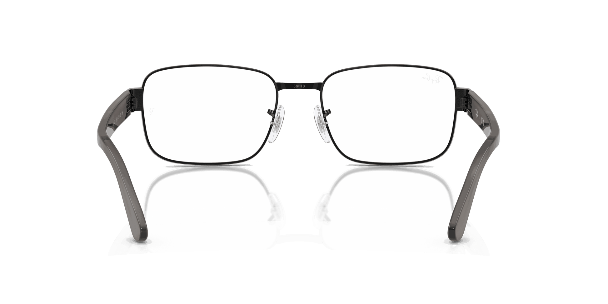 [Clear Lenses, Polished Black Frame]