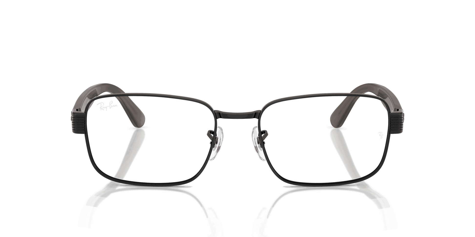 [Clear Lenses, Polished Black Frame]