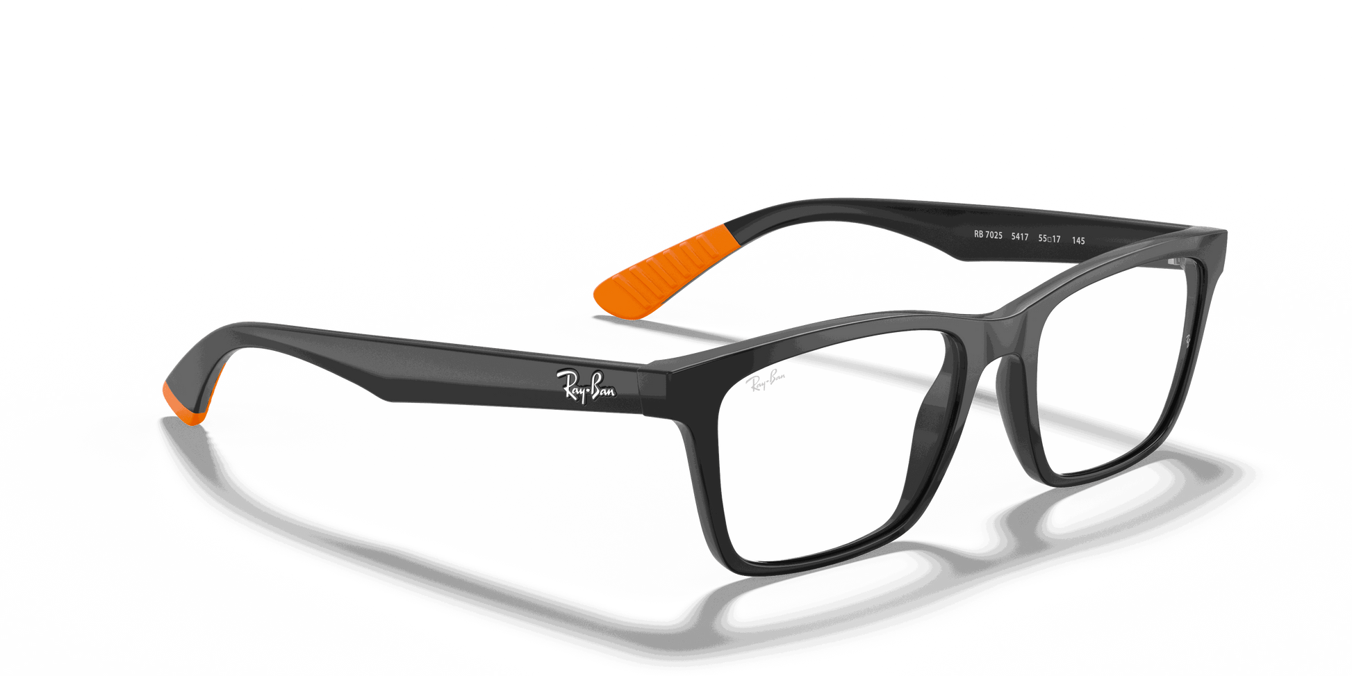 [Clear Lenses, Polished Black Frame]